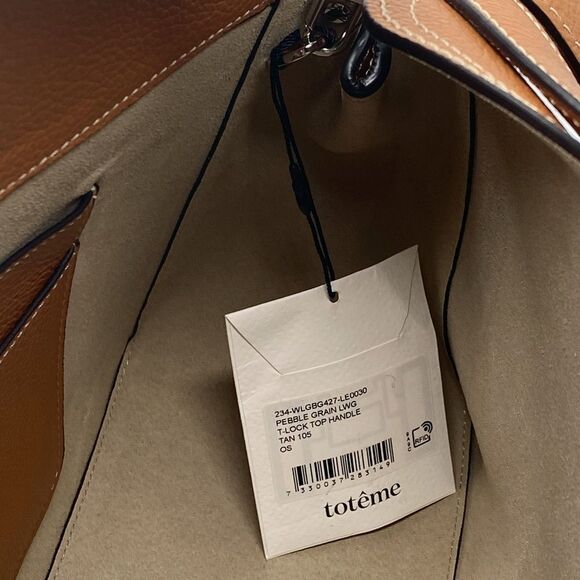 TOTEME T-Lock Top Handle Bag in Pebble Grain Leather - Picture 12 of 14